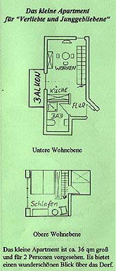 Kleines Appartment Grundri